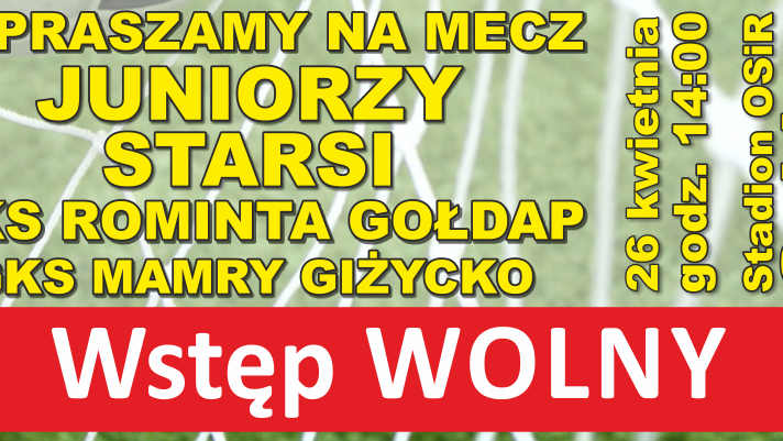 plakat rominta juniorzy starsi mamry giżycko