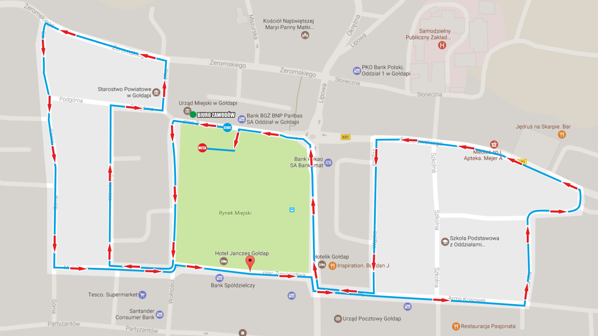 BIEG ZWYCIĘSTWA TRASA