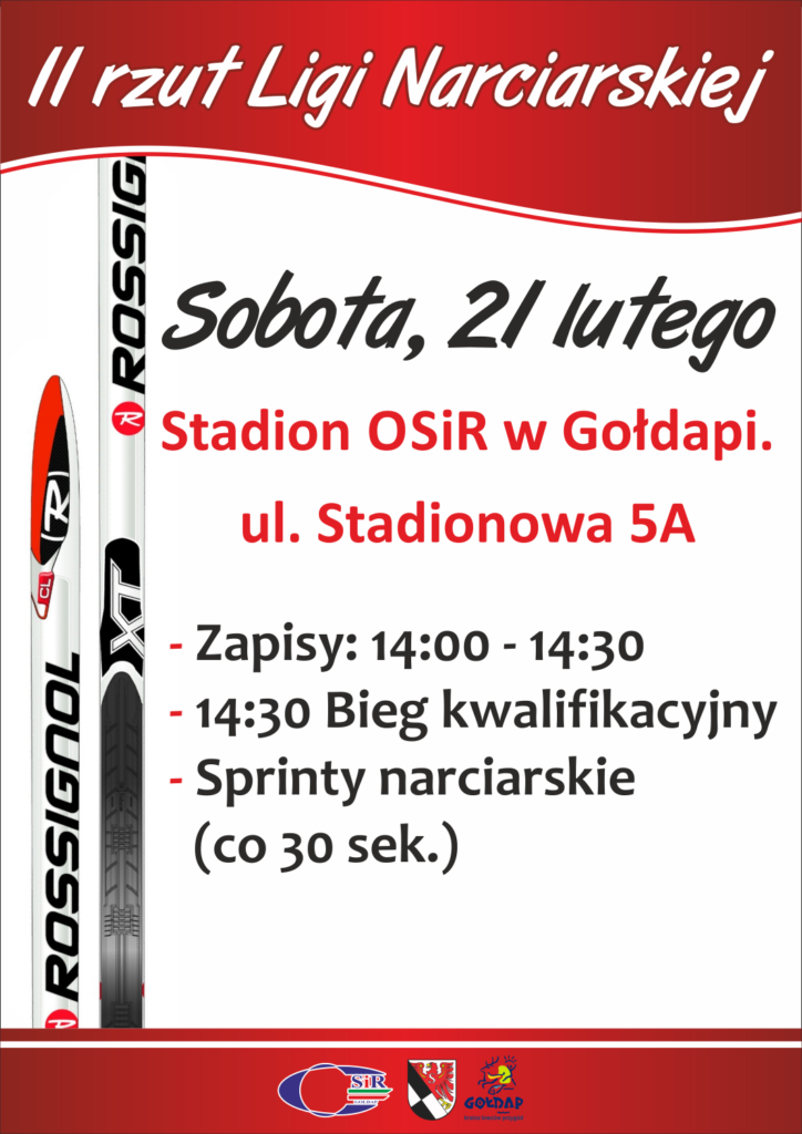 plakat 2 rzut ligi narciarskiej b